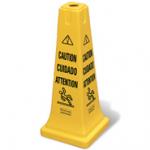 View: 6277 Safety Cone 25 3/4" (65.4 cm) with Multi-Lingual "Caution" Imprint 